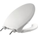 Bemis White Elongated Open Front Toilet Seat with Cover 