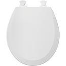 Bemis Cotton White Round Closed Front with Cover Toilet 