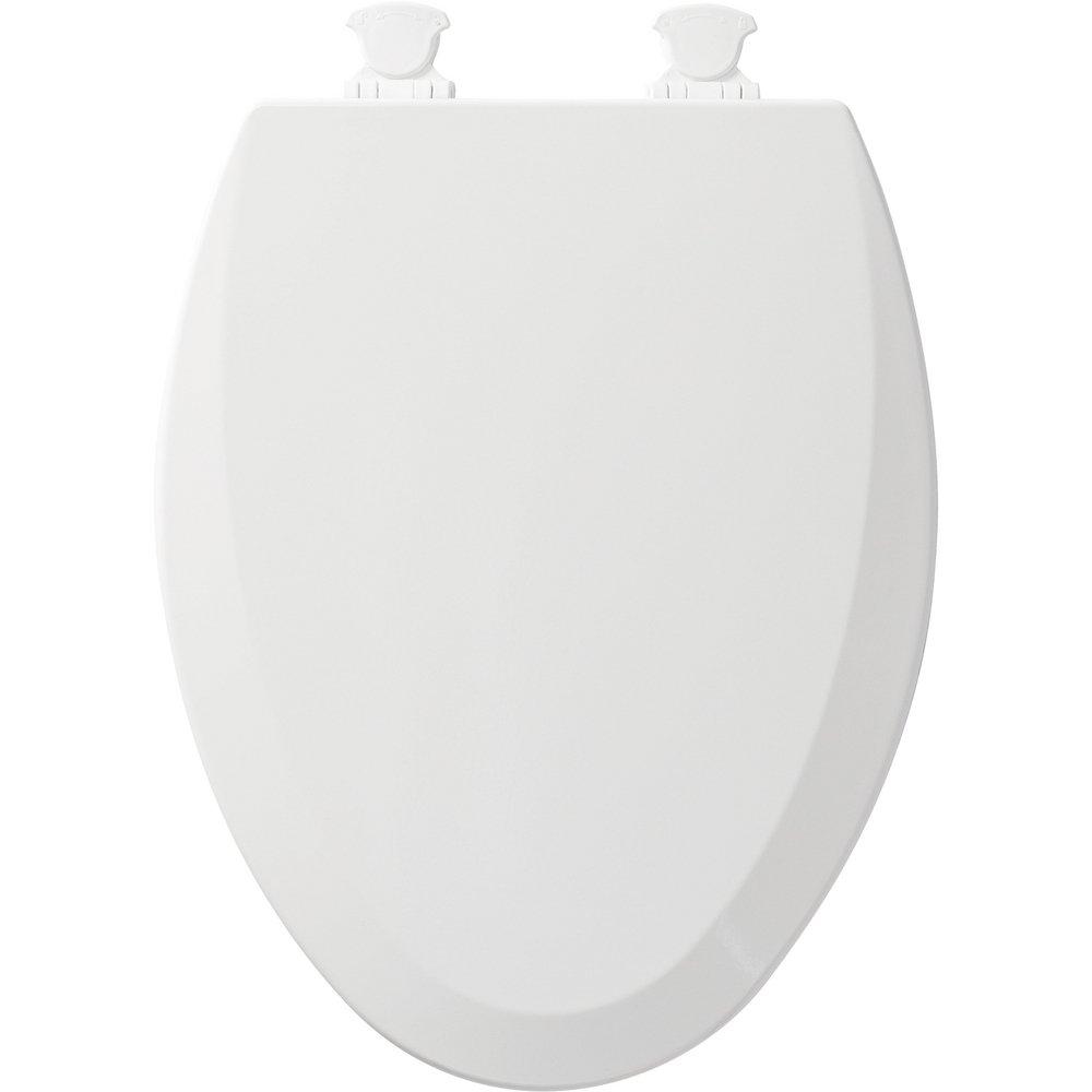 Bemis Cotton Elongated Closed Front Toilet Seat with Cover 