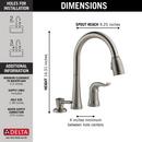 Delta Faucet Brilliance&reg; Stainless Single Handle Pull Down Kitchen Faucet 