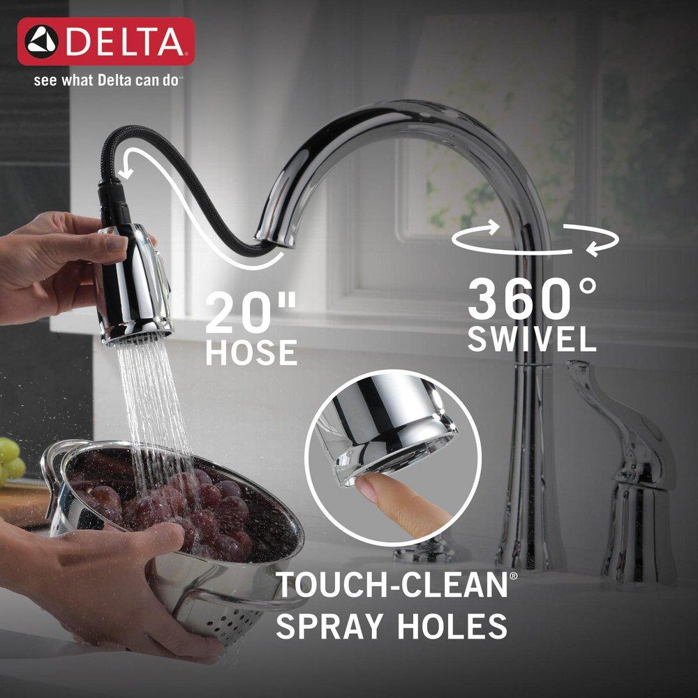 Delta Faucet Chrome Single Handle Pull Down Kitchen Faucet 