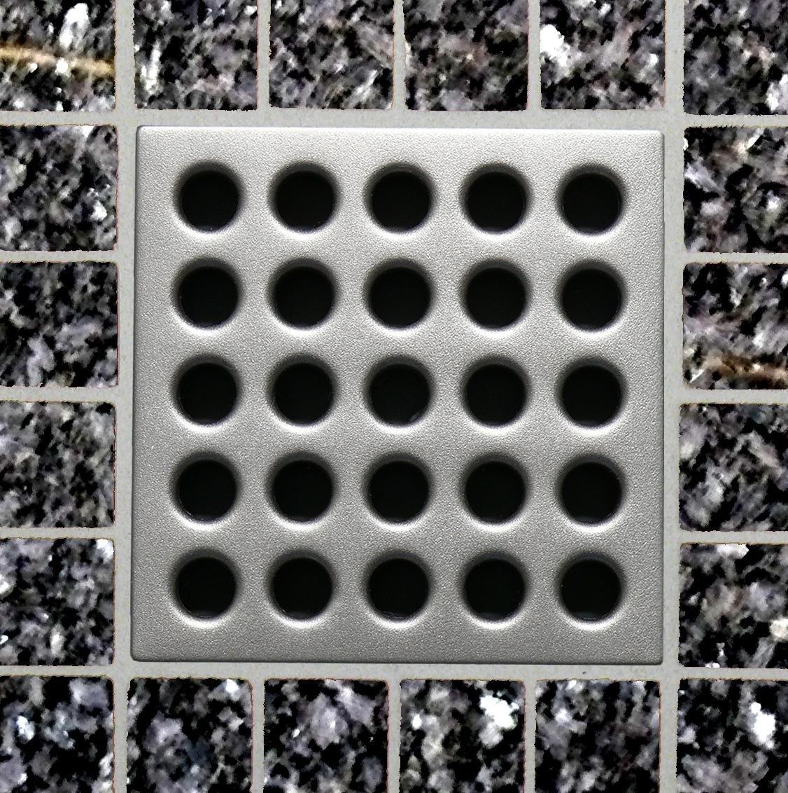 Ebbe America Satin Nickel 4 in. Plastic and Stainless Steel Shower Drain 