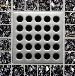 4 in. Square Grate in Satin Nickel