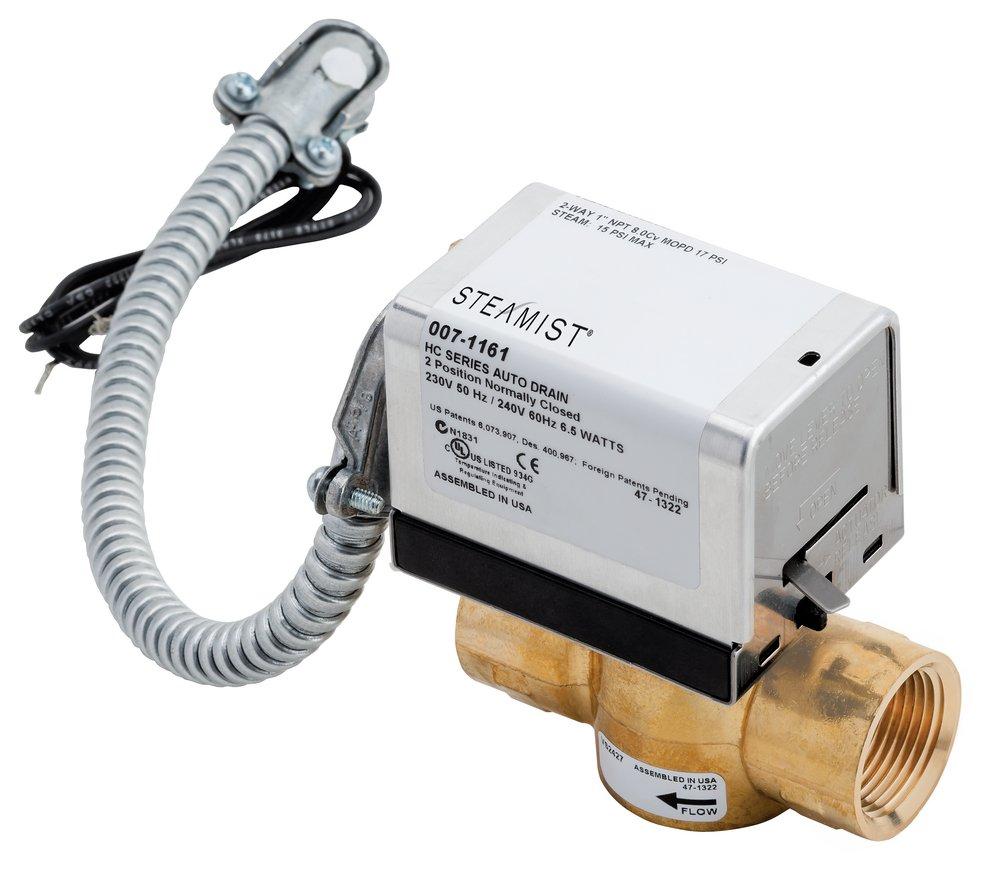 Steamist Polished Nickel 240V Digital Automatic Blowdown Valve 