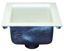 8-7/8 x 8-7/8 x 6 in. Floor Mount Cast Iron Floor Sink