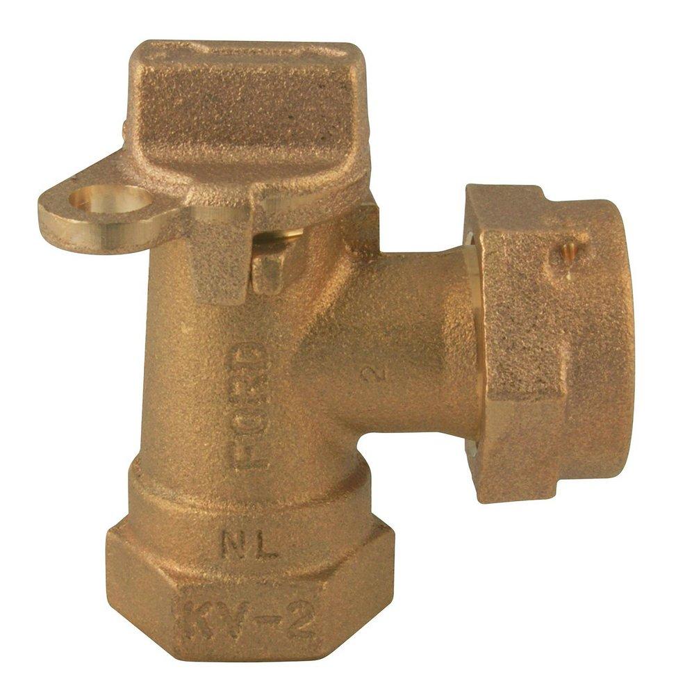Ford Meter Box FIPS x Meter Swivel Nut Brass Meter Angle Key Valve 