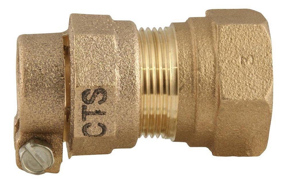 Ford Meter Box Female Threaded x Pack Joint Brass Reducing Coupling 
