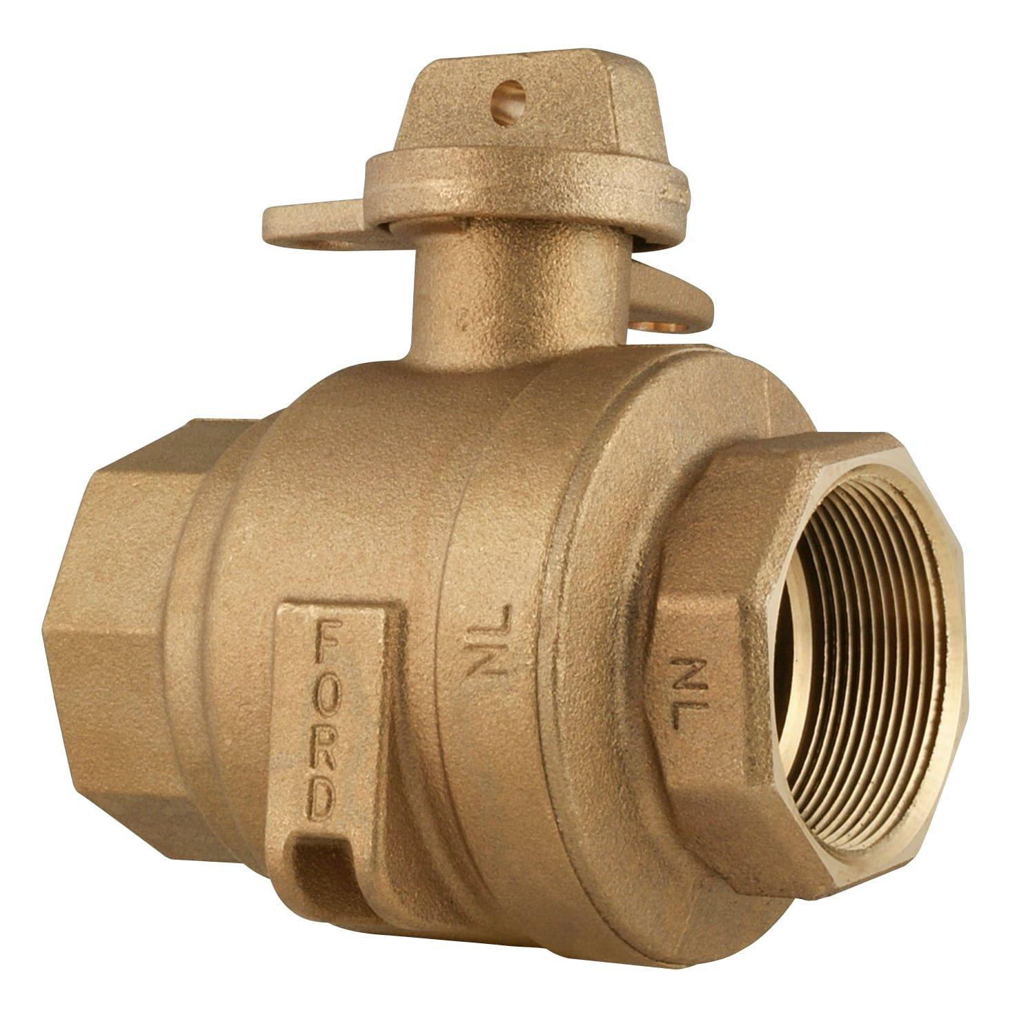 Ford Meter Box FIPT Brass Stop with Rubber O-ring 