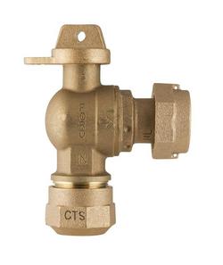1 x 3/4 in. CTS Meter Quick Joint Angle Ball Valve