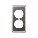 4-1/4 x 2-11/32 in. Plated Steel Duplex Receptacle Cover in Baked Cadilite