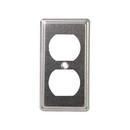 DiversiTech&reg; Silver 4-1/4 x 2-11/32 in. Plated Steel Duplex Receptacle Cover 