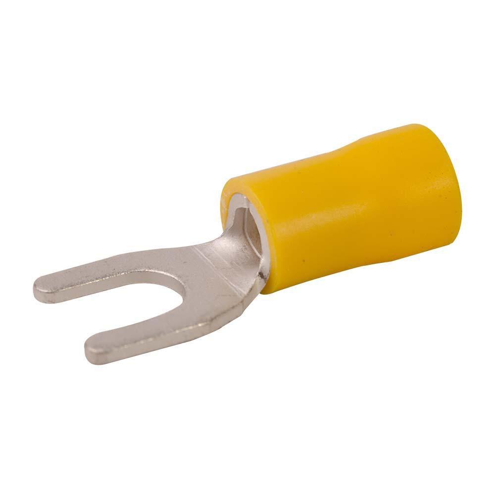DiversiTech&reg; Yellow INSL SPADE 12-10 AWG #10 STUD 50PK 