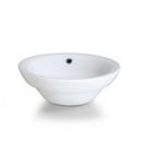 16-3/4 in. Vitreous China Round Vessel in White