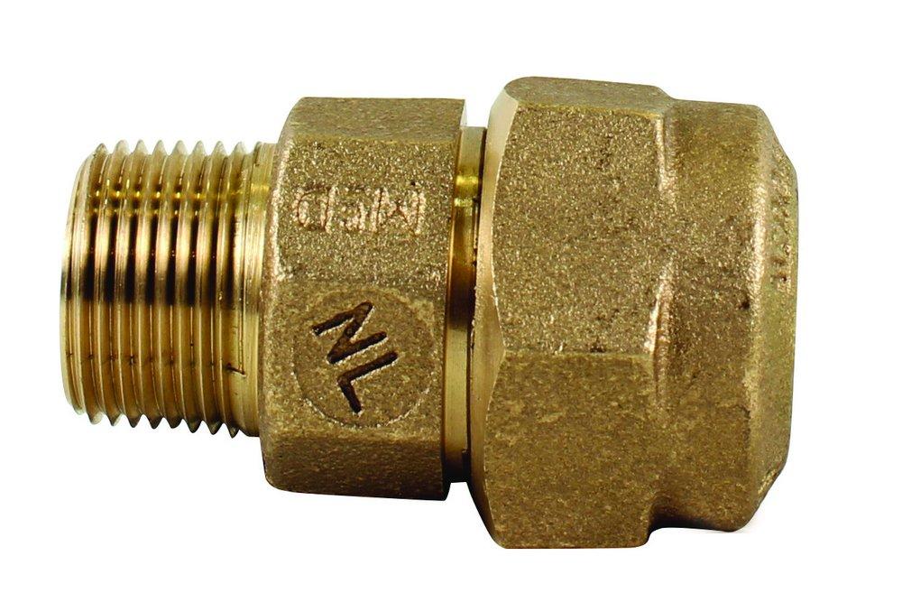 A.Y. McDonald Compression x MNPT Brass Reducing Coupling 