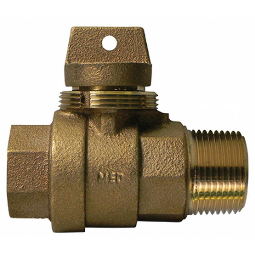 A.Y. McDonald FIP x MNPT Brass Ball Valve Curb Stop 