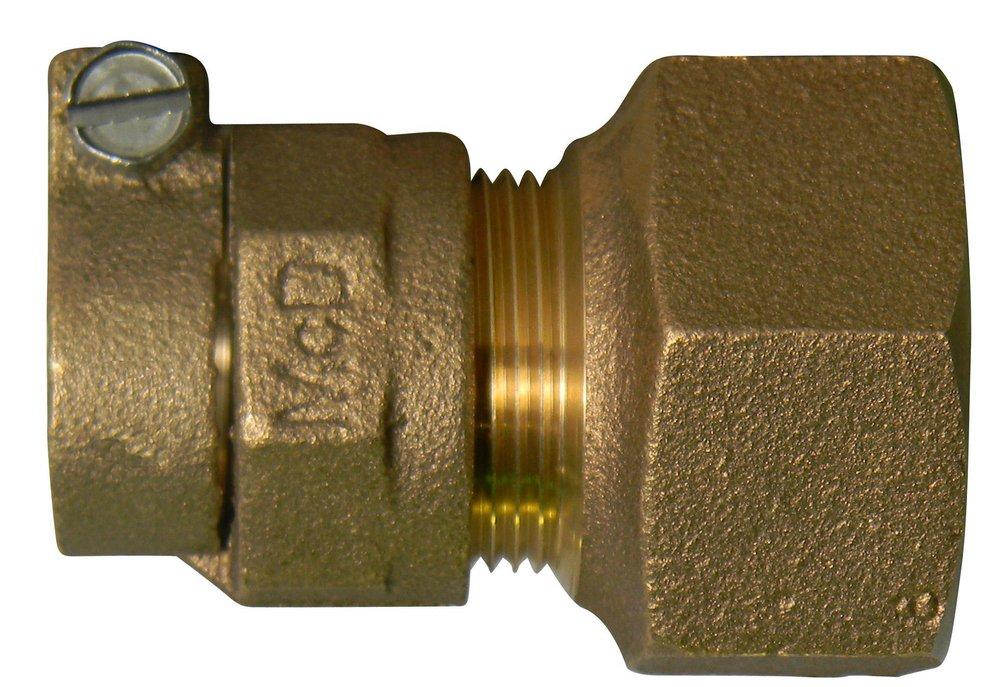 A.Y. McDonald Compression x Female Flare Brass Coupling 