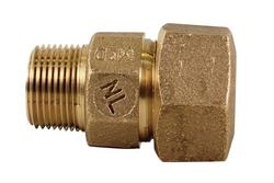 1-1/4 in. CTS Compression x MIP Brass Straight Coupling