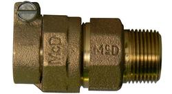 3/4 in. Compression x MNPT Brass Straight Coupling