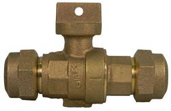 3/4 in. CTS Compression Stop and Drain Ball Valve