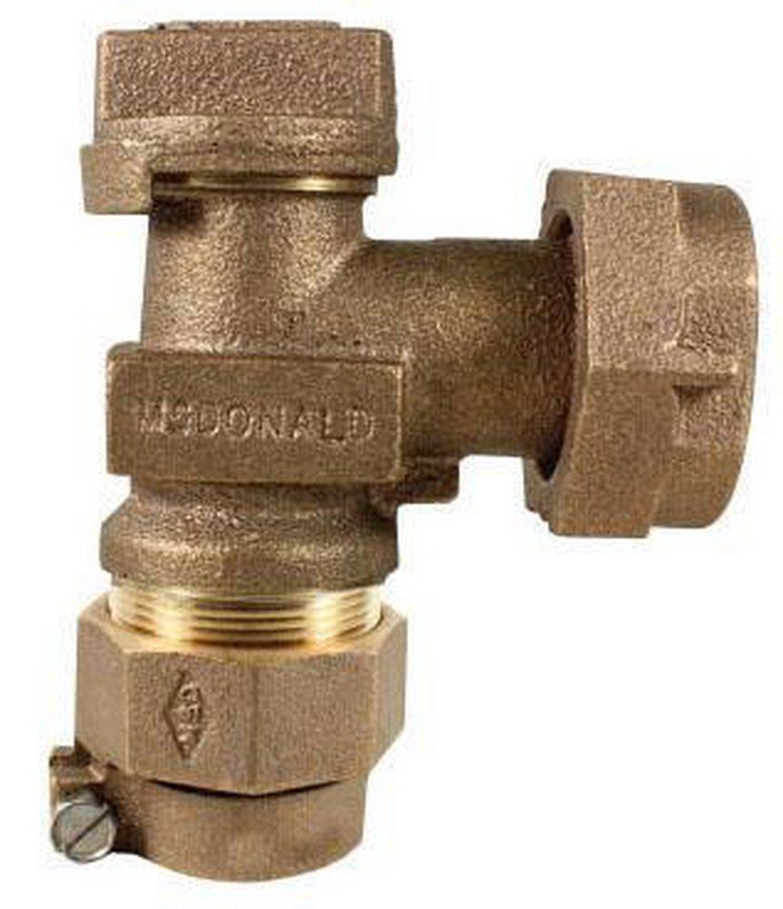 A.Y. McDonald 1 x 3/4 in. CTS Compression x Meter Angle Supply Stop Valve 
