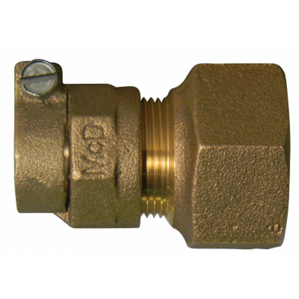 A.Y. McDonald CTS Compression x Female Copper Flare Water Service Brass Adapter 