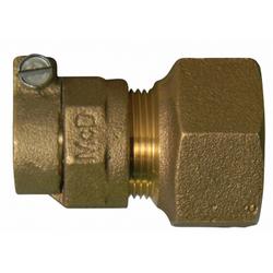 1-1/4 x 1 in. CTS Compression x Female Copper Flare Water Service Brass Adapter