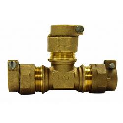 3/4 x 3/4 x 1 in. CTS Compression Reducing Brass Water Service Tee