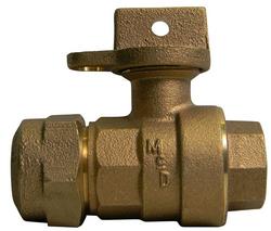 2 in. CTS Compression x FIP Brass Ball Valve Curb Stop