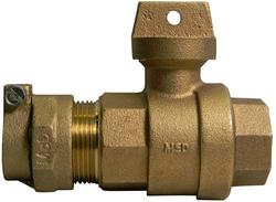 2 in. CTS Compression x FNPT Brass Curb Stop