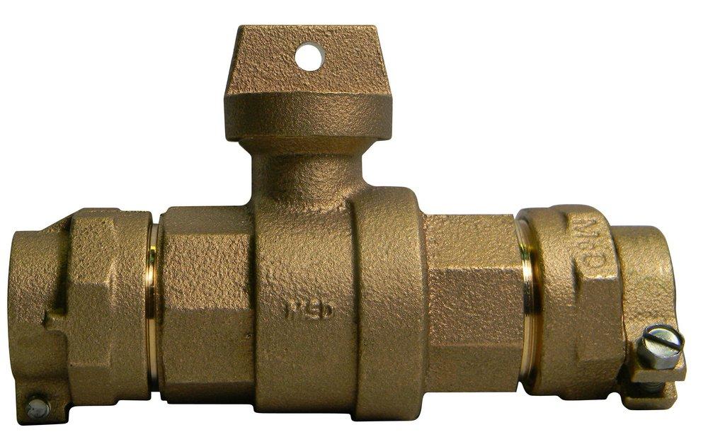 A.Y. McDonald Compression Brass Ball Curb Valve 