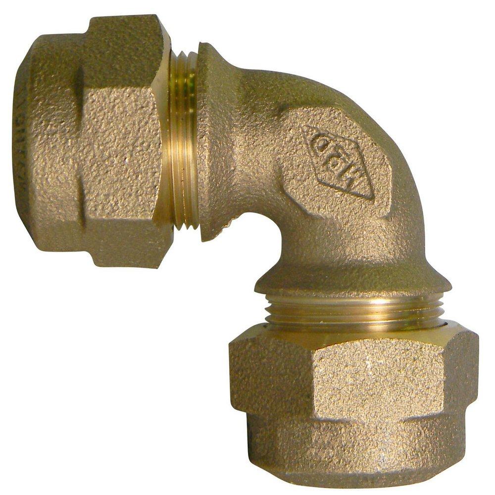 A.Y. McDonald Compression Brass 90 Degree Bend 
