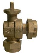 1 in. Compression x Meter Brass Angle Ball Valve