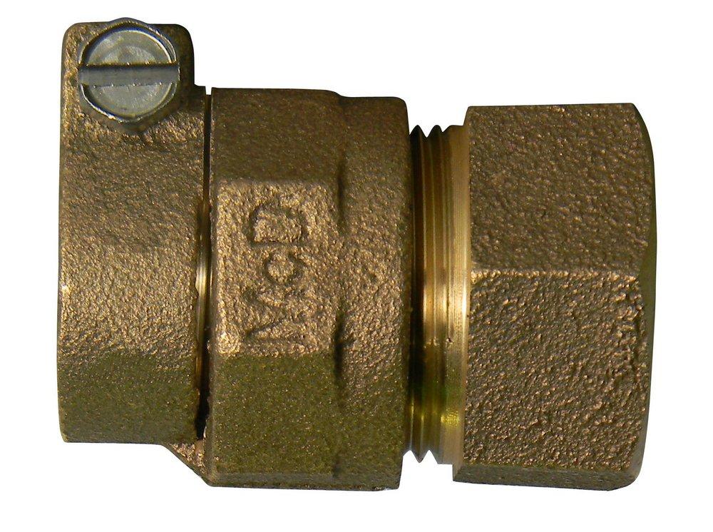A.Y. McDonald Compression x FNPT Brass Straight Coupling 