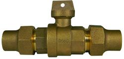 1 in. Flared Water Service Brass Curb Stop Ball Valve