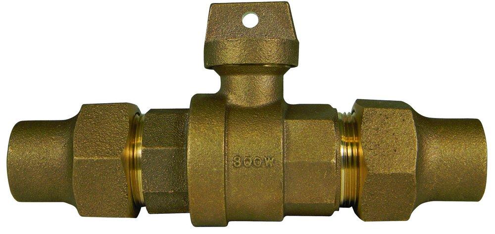 A.Y. McDonald Flared Water Service Brass Curb Stop Ball Valve 