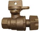 2 in. FNPT x Meter Flanged Brass Ball Valve Curb Stop with Lockwing