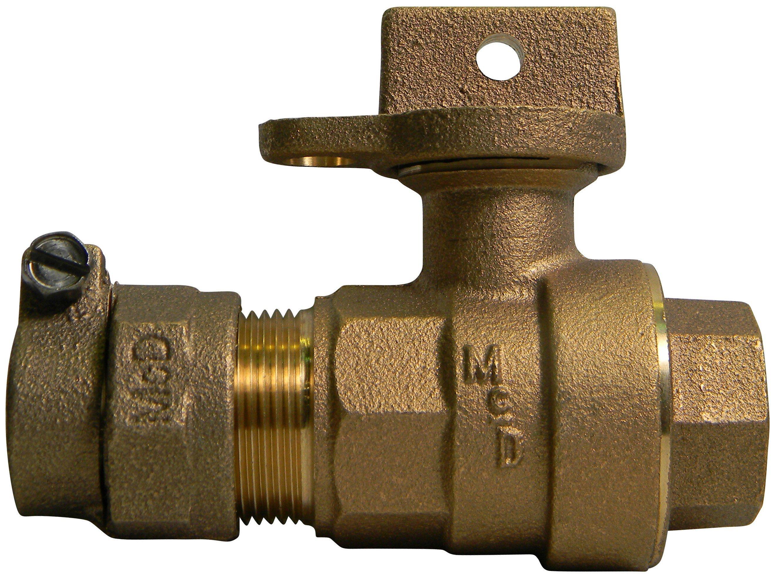 A.Y. McDonald Compression x FNPT Brass Curb Stop Valve 