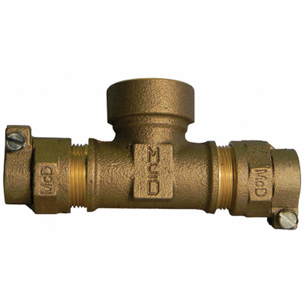 A.Y. McDonald FNPT Water Service Brass Tee 