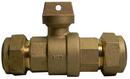 1-1/4 in. CTS Compression Brass Ball Valve Curb Stop