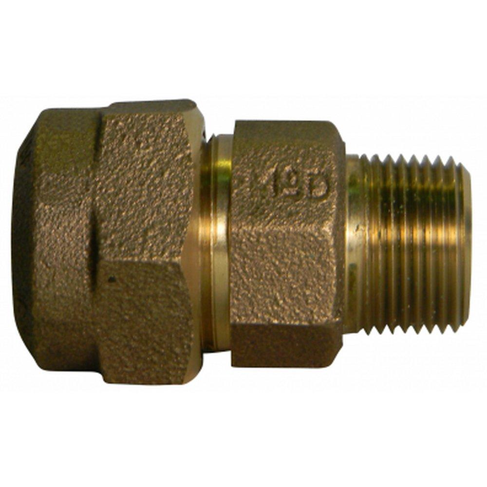A.Y. McDonald PEP Compression x MNPT Water Service Brass Adapter 