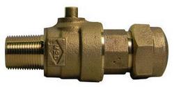 1-1/2 in. MIP x CTS Compression Brass Ball Valve Corporation Stop