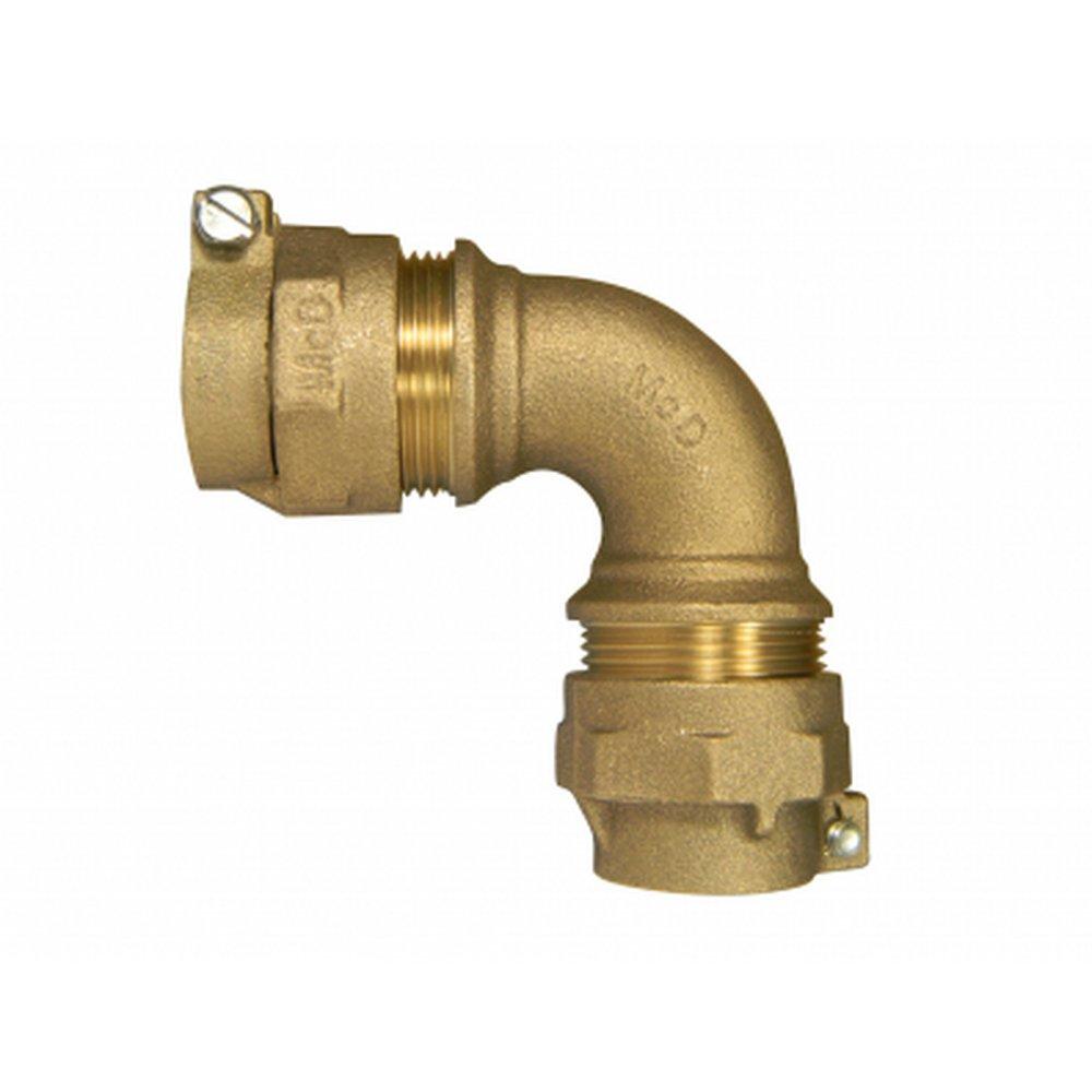A.Y. McDonald Compression Brass 90 Degree Bend 