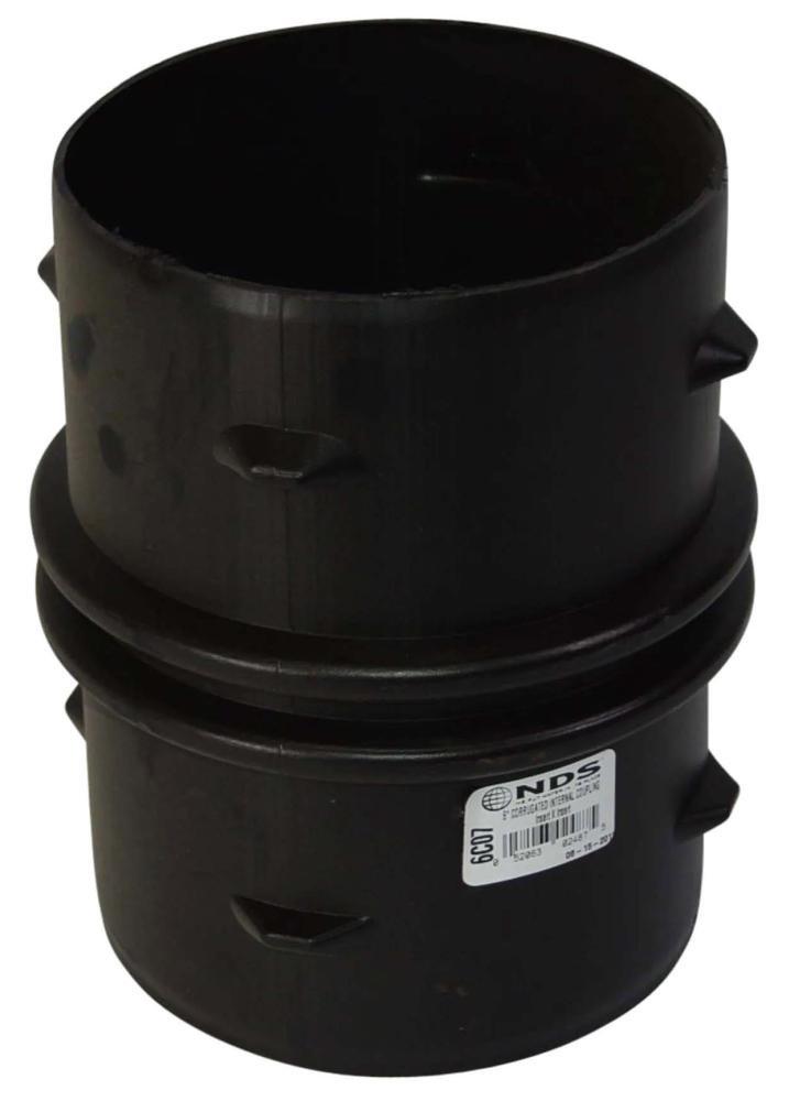 NDS Black Compression Corrugated PVC Internal Coupling 