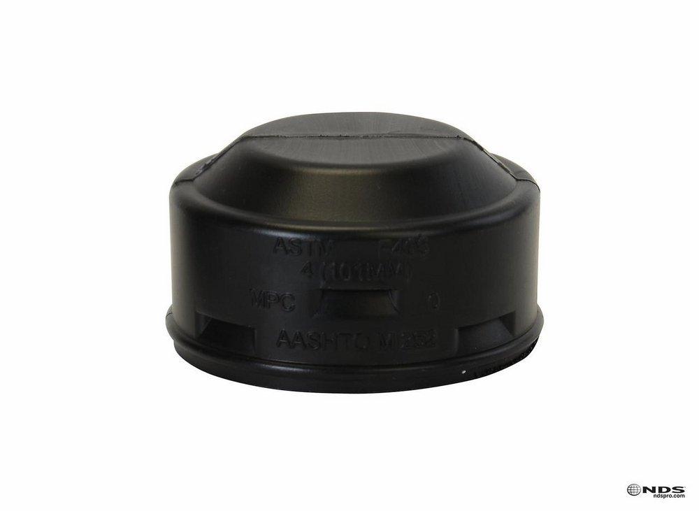 NDS Black Corrugated PVC End Cap 