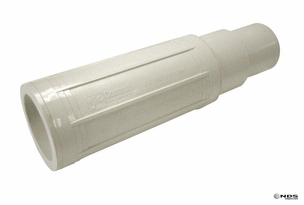 NDS White Slip x Spigot Straight PVC Compression Coupling 