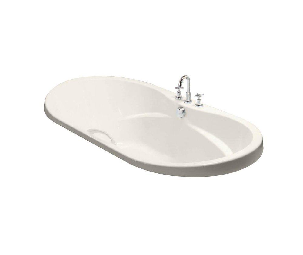 Biscuit 66 x 36 in. Combo Drop-In Bathtub with Center Drain 