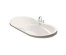 72 x 42 in. Drop-In Bathtub with Center Drain in Biscuit