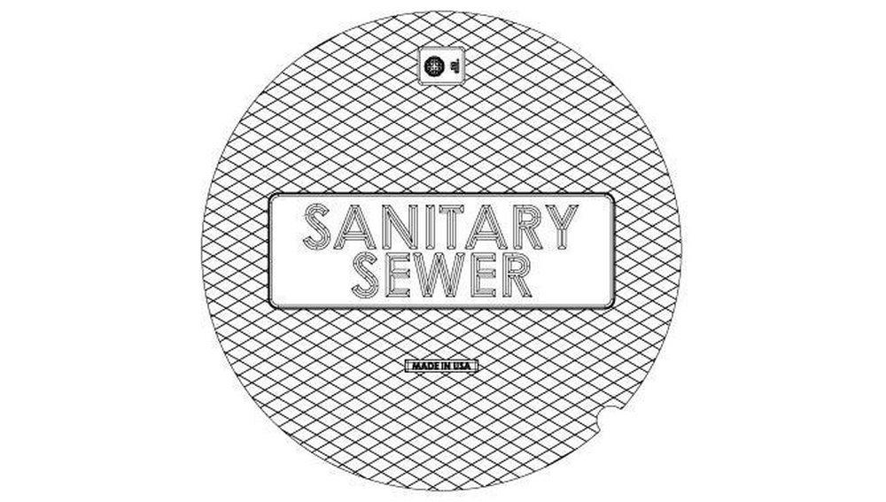 EJ Asphalt Black Manhole Sanitary Cover 