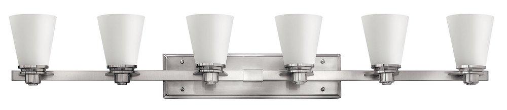 Hinkley Brushed Nickel 75W 6-Light Bath Vanity Fixture 