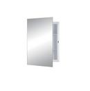 16 x 22 x 3-5/8 in. Polystyrene Recessed Mount Medicine Cabinet in White
